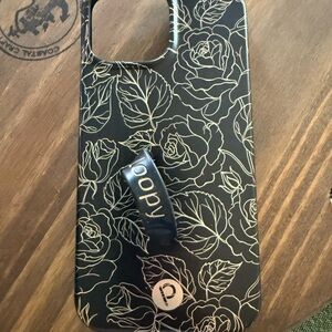 iPhone 13 Pro Max Black Floral Phone Case